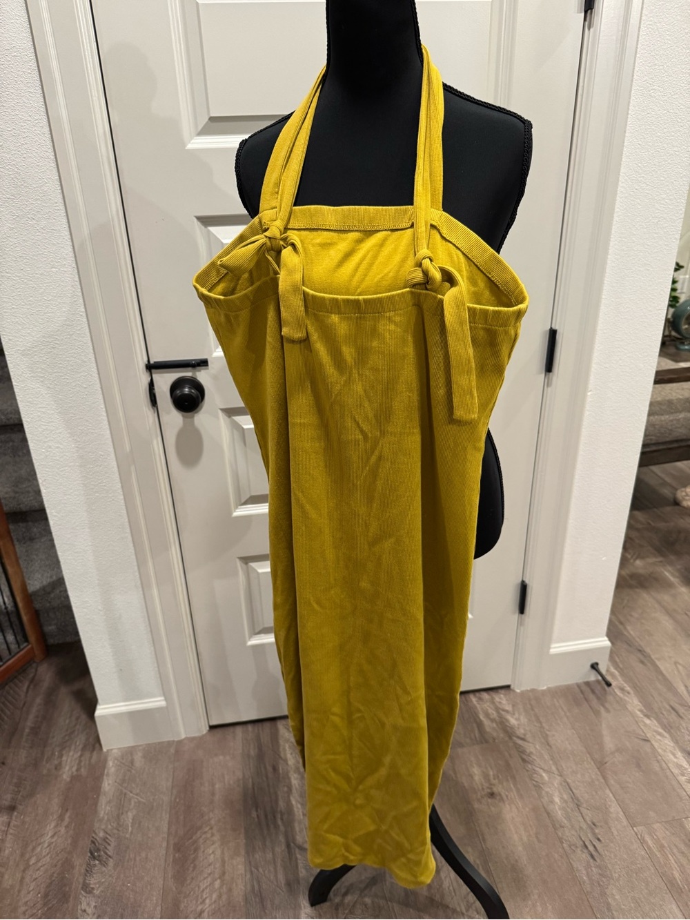 Mustard Yellow Halter Midi Dress
